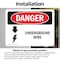 Signmission Underground Live Wire Danger Sign, Vinyl Decal, 14in W x 10in L, 2PK OS-2PACK-DS-D-1014-L-1600 - alternate 6